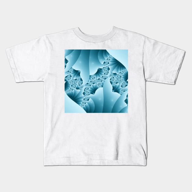Blue Shell Abstract Kids T-Shirt by pinkal